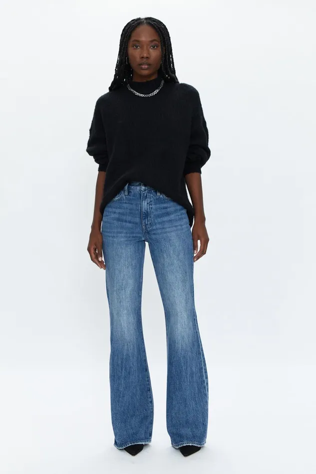 Pistola Denim Carlen Mock Neck Sweater 8211 Midnight Women Sweaters and Knits