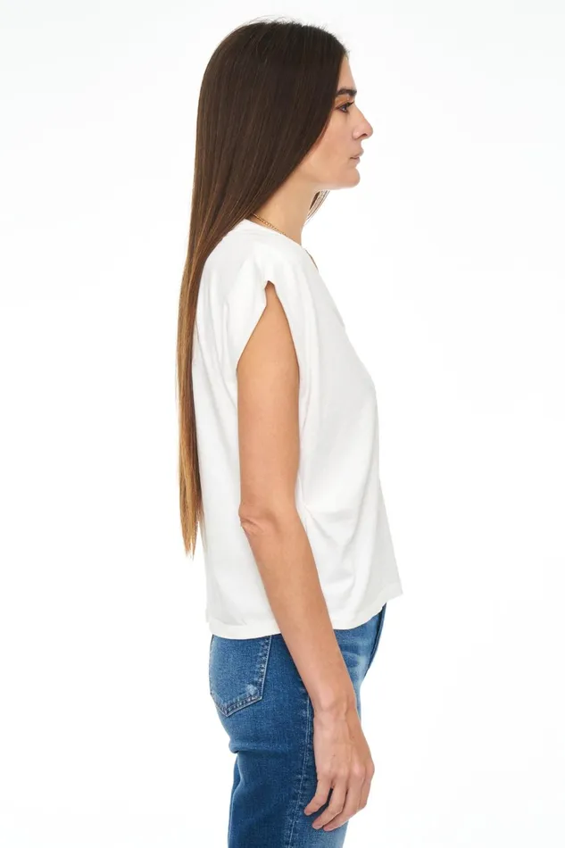 Pistola Denim Carson VNeck Muscle Tee 8211 Le Blanc Women Tops