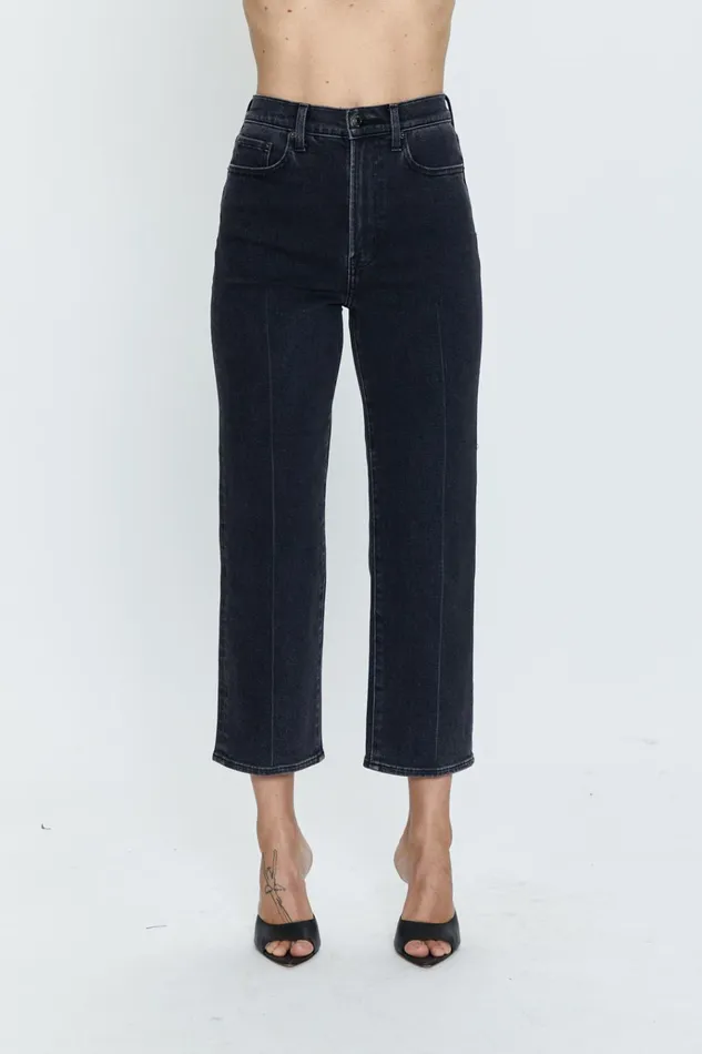 Pistola Denim Cassie Crop Super High Rise Straight 8211 Black Box Women Denim