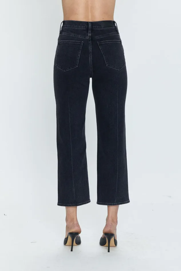 Pistola Denim Cassie Crop Super High Rise Straight 8211 Black Box Women Denim