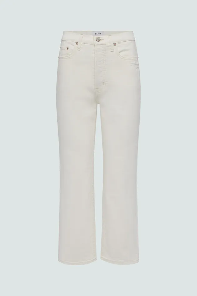 Pistola Denim Cassie Crop Super High Rise Straight Crop 8211 Sand Vintage Women Denim