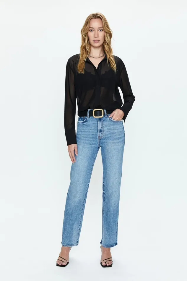 Pistola Denim Cassie Super High Rise Straight 8211 Hilltop Vintage Women Denim