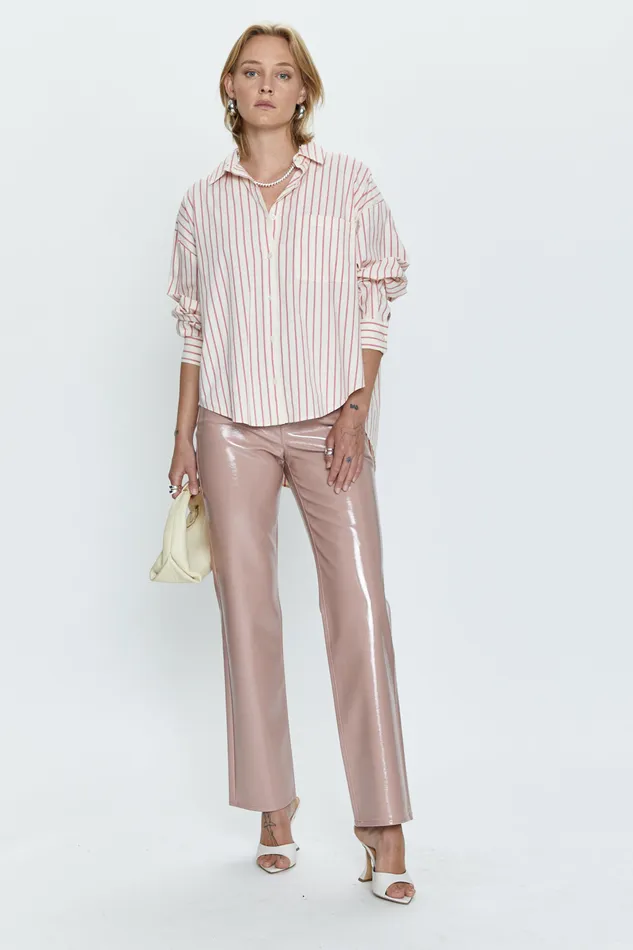 Pistola Denim Cassie Super High Rise Straight 8211 Mellow Rose Vinyl Women Pants Pistola Denim Cassie Super High Rise Straight 8211 Mellow Rose Vinyl Women Pants