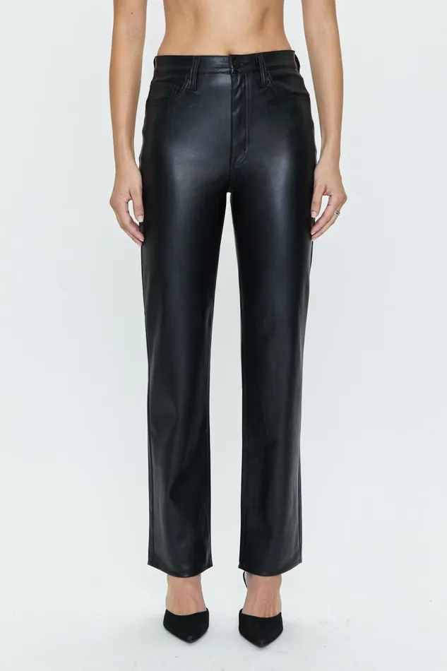 Pistola Denim Cassie Super High Rise Straight 8211 Slate Black Women Pants