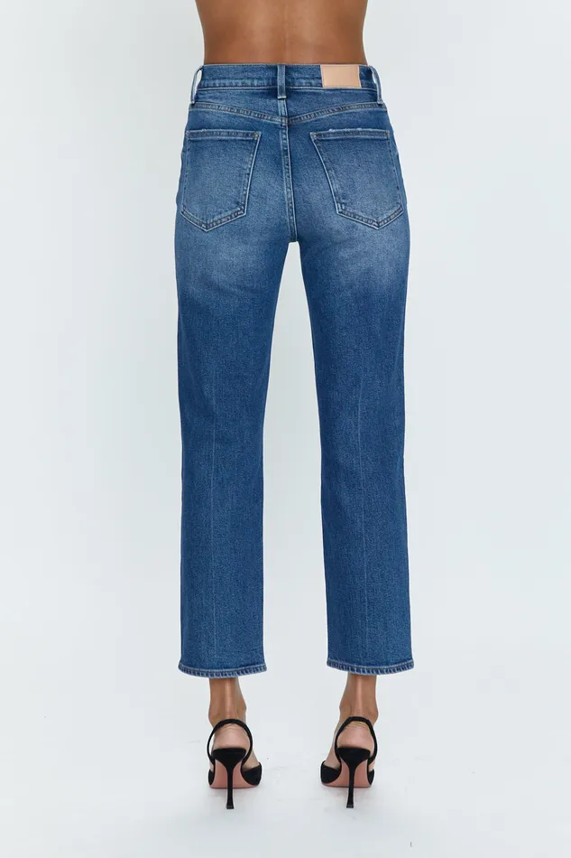 Pistola Denim Charlie High Rise Classic Straight Ankle 8211 Augustus Women Denim