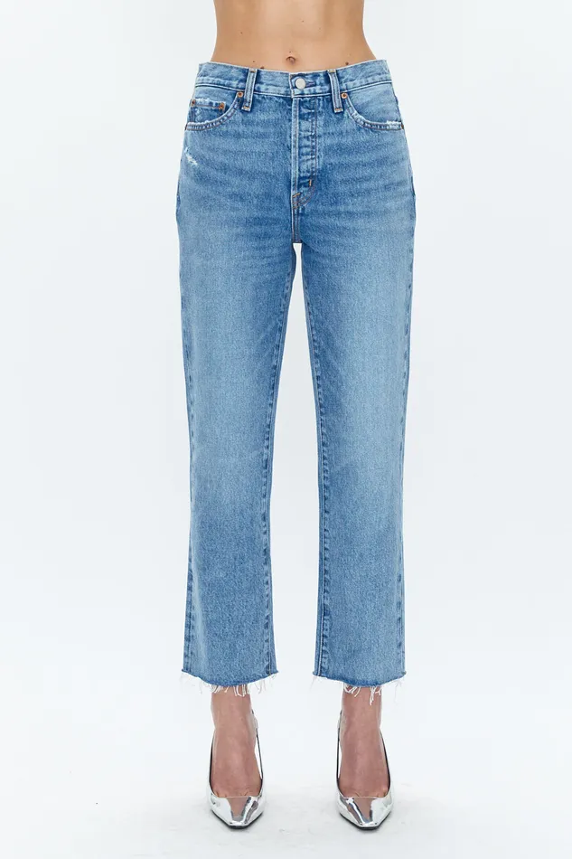 Pistola Denim Charlie High Rise Classic Straight Ankle 8211 Brooks Vintage Women Denim