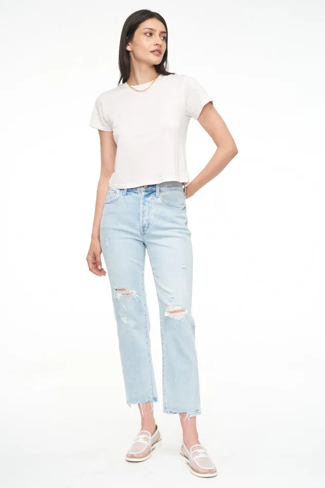 Pistola Denim Charlie High Rise Classic Straight Ankle 8211 Hilo Distressed Women Denim Pistola Denim Charlie High Rise Classic Straight Ankle 8211 Hilo Distressed Women Denim