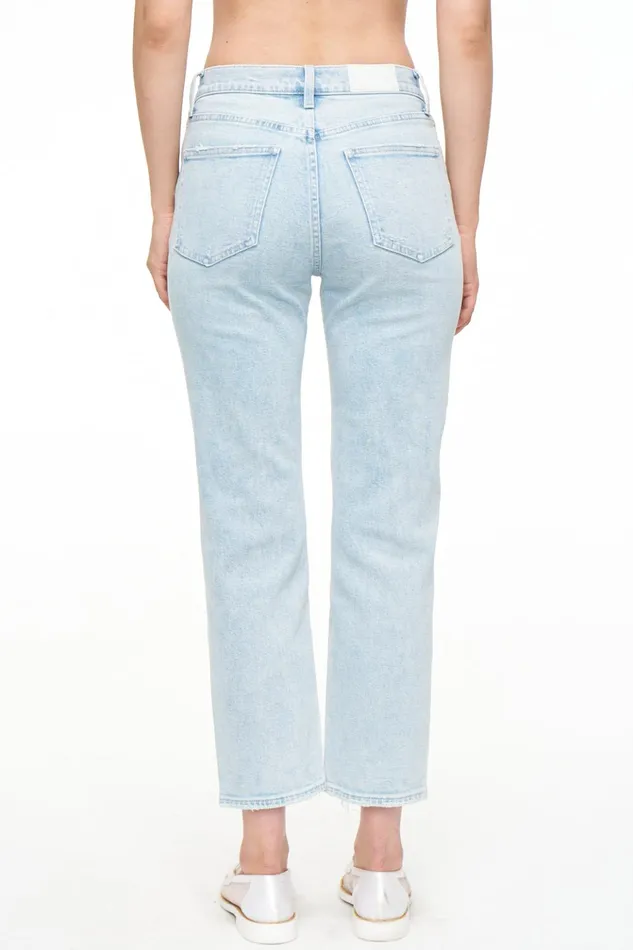 Pistola Denim Charlie High Rise Classic Straight Ankle 8211 Hilo Distressed Women Denim