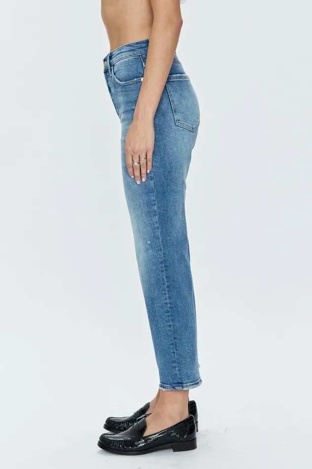 Pistola Denim Charlie High Rise Classic Straight Ankle 8211 Spruce Women Denim