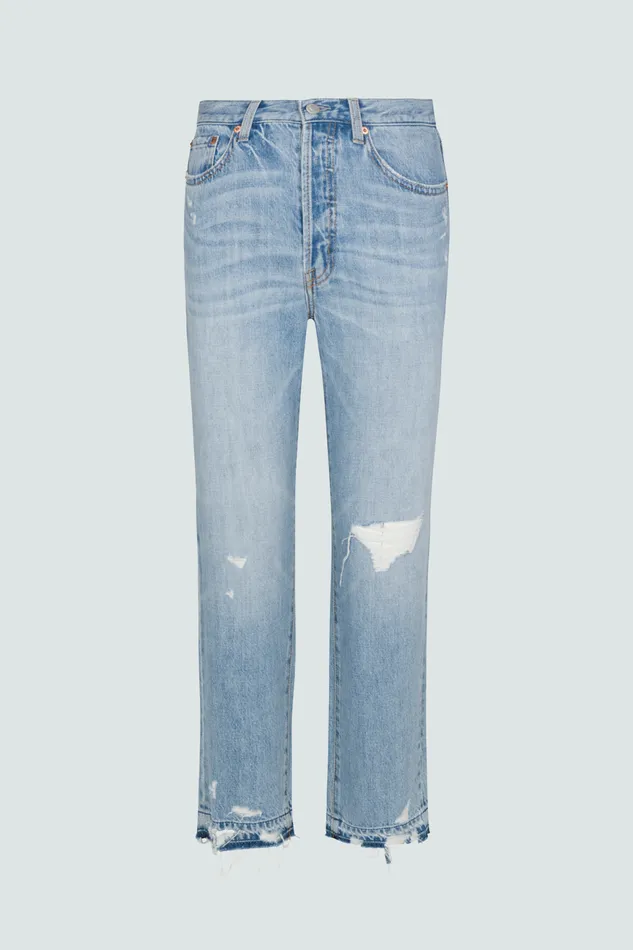 Pistola Denim Charlie High Rise Straight 8211 Scenic Distressed Women Denim