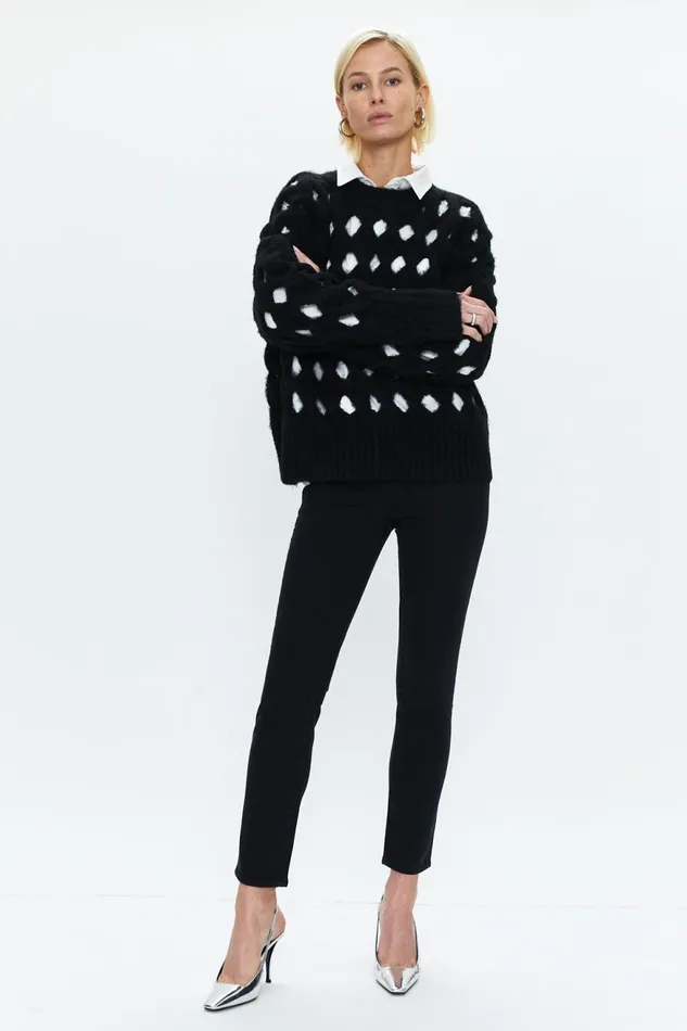 Pistola Denim Darya Open Knit Pullover Sweater 8211 Midnight Women Sweaters and Knits