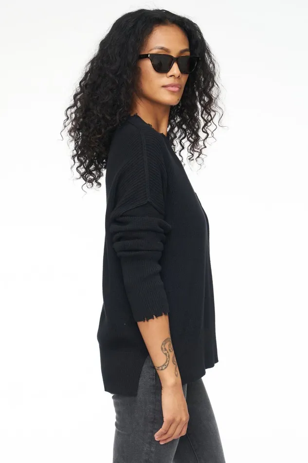 Pistola Denim Darya Oversized Crewneck Pullover 8211 Midnight Women Tops