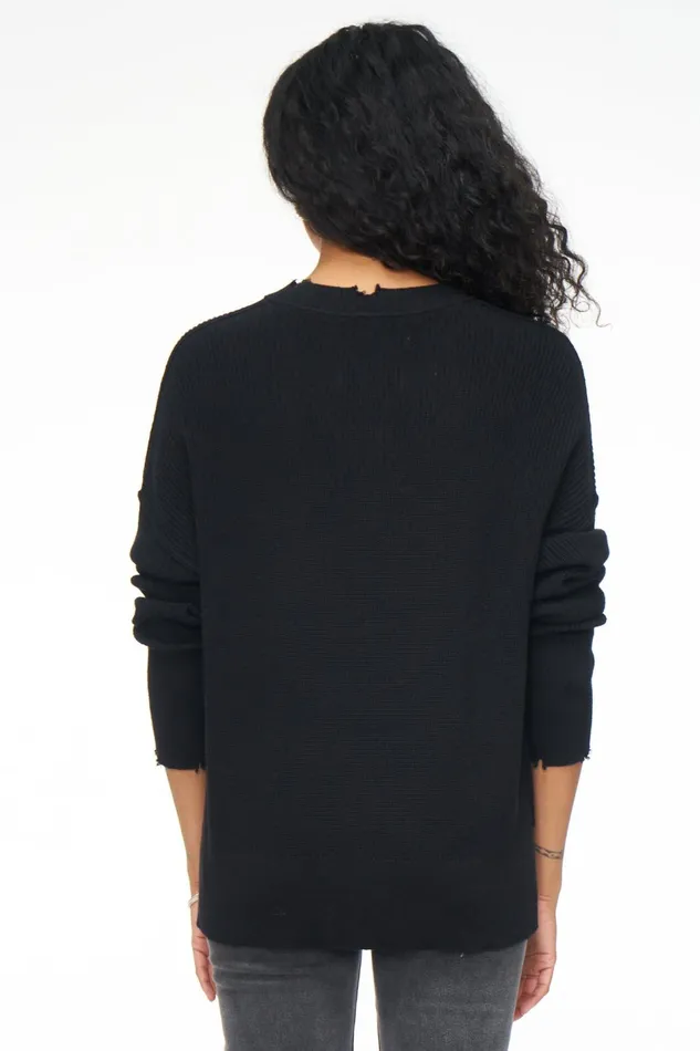 Pistola Denim Darya Oversized Crewneck Pullover 8211 Midnight Women Tops