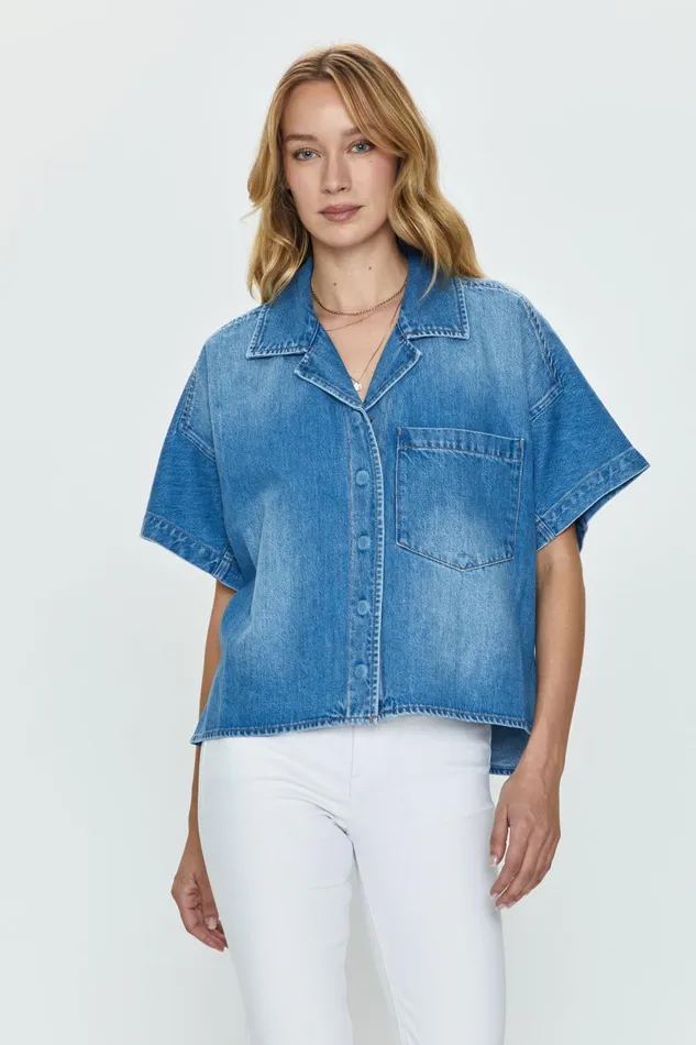Pistola Denim Della Camp Shirt 8211 Vista Women Tops