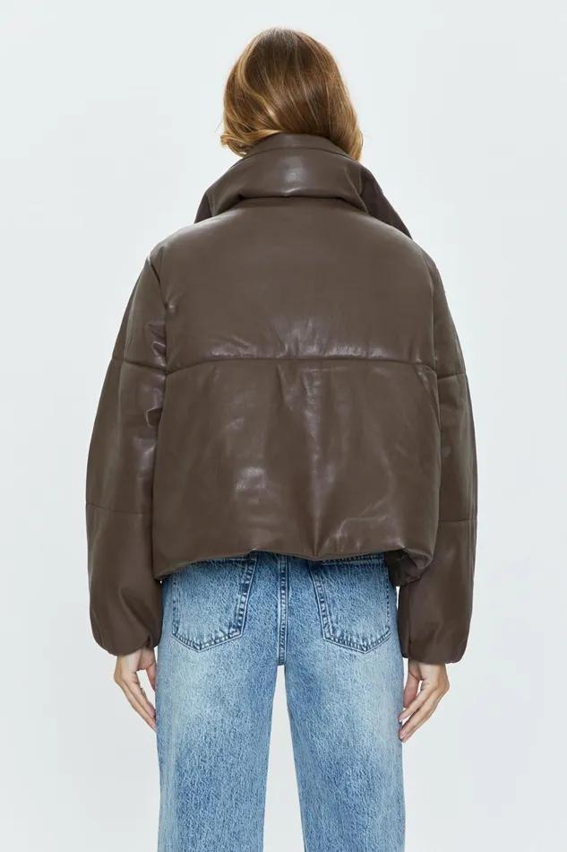 Pistola Denim Donovan Puffer Jacket 8211 Espresso Women Jackets and Outerwear