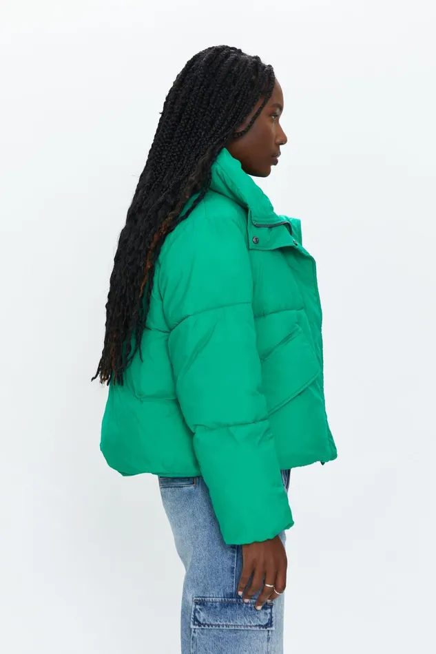 Pistola Denim Donovan Swing Puffer Jacket 8211 Evergreen Women Jackets and Outerwear
