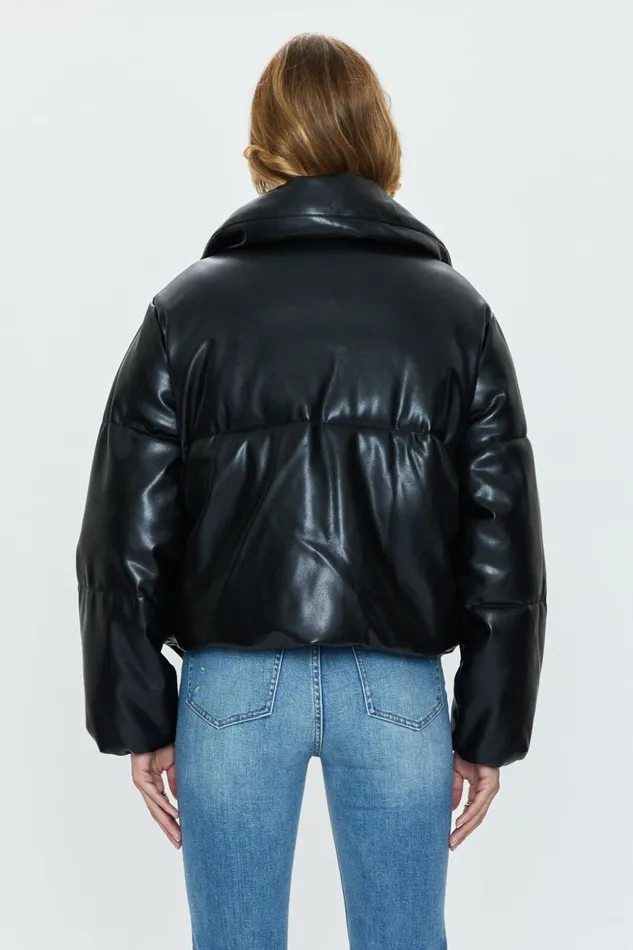 Pistola Denim Donovan Swing Puffer Jacket 8211 Noir Women Jackets and Outerwear