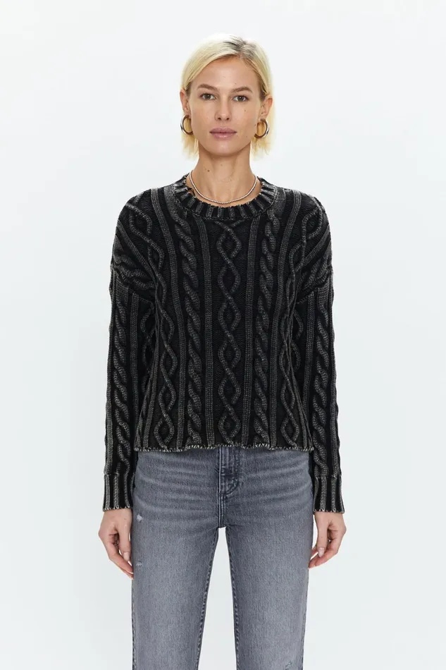 Pistola Denim Eva Pullover Sweater 8211 Sandwashed Black Women Sweaters and Knits Pistola Denim Eva Pullover Sweater 8211 Sandwashed Black Women Sweaters and Knits