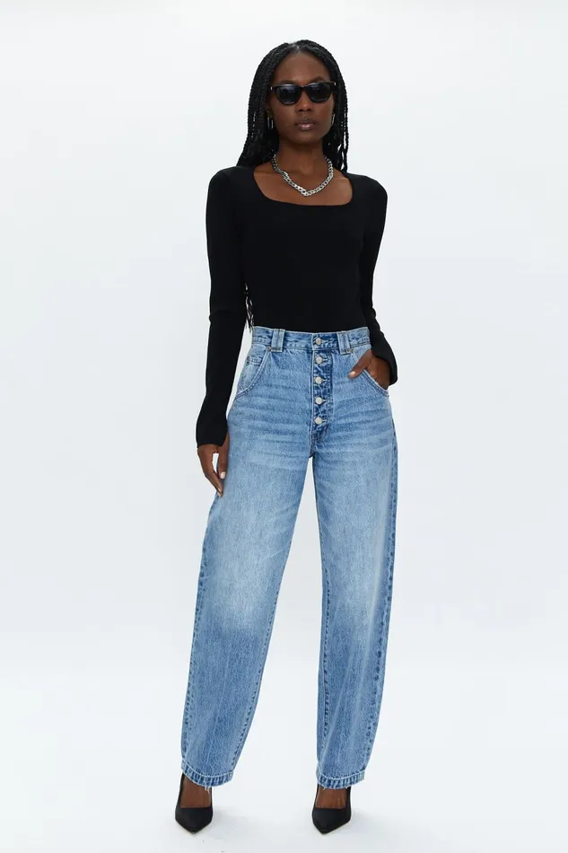 Pistola Denim Ezra High Rise Relaxed Taper 8211 Skylark Women Denim