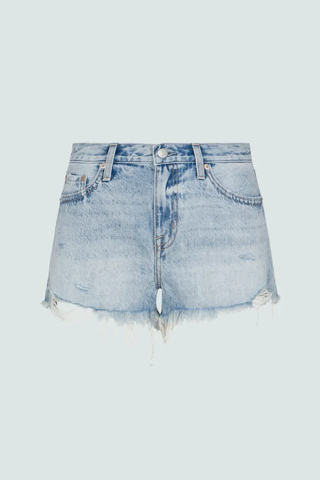 Pistola Denim Gigi Low Rise Short 8211 Vivid Distressed Women Denim
