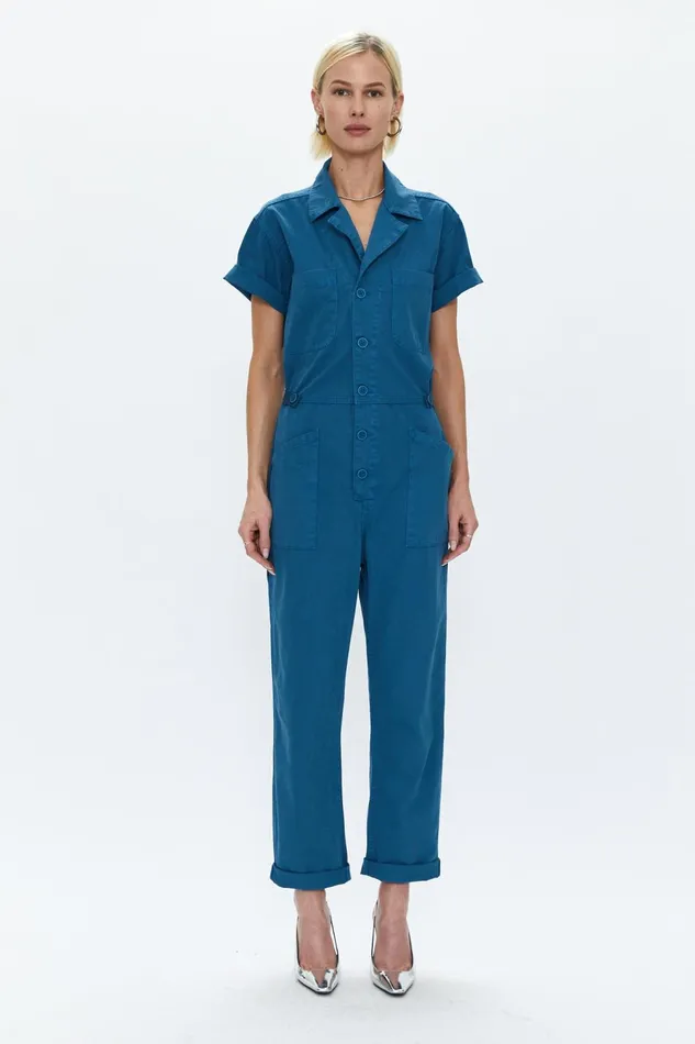 Pistola Denim Grover Short Sleeve Field Suit 8211 Atlas Women Jumpsuits and Rompers