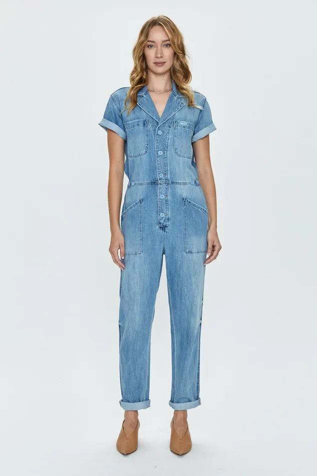 Pistola Denim Grover Short Sleeve Field Suit 8211 Disoriented Women Denim