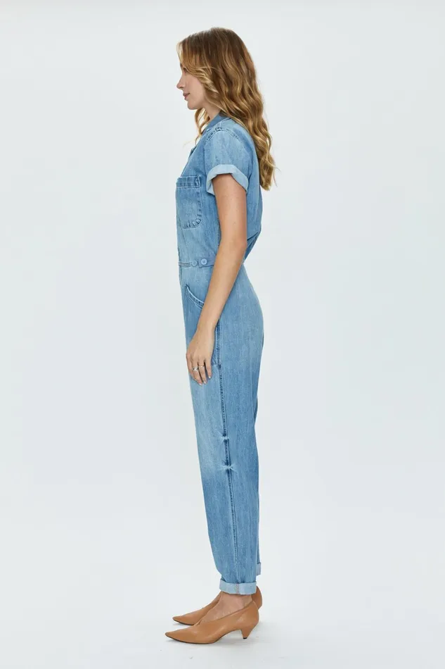 Pistola Denim Grover Short Sleeve Field Suit 8211 Disoriented Women Denim