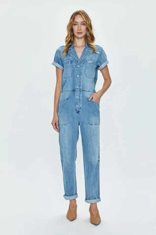 Pistola Denim Grover Short Sleeve Field Suit 8211 Disoriented Women Denim