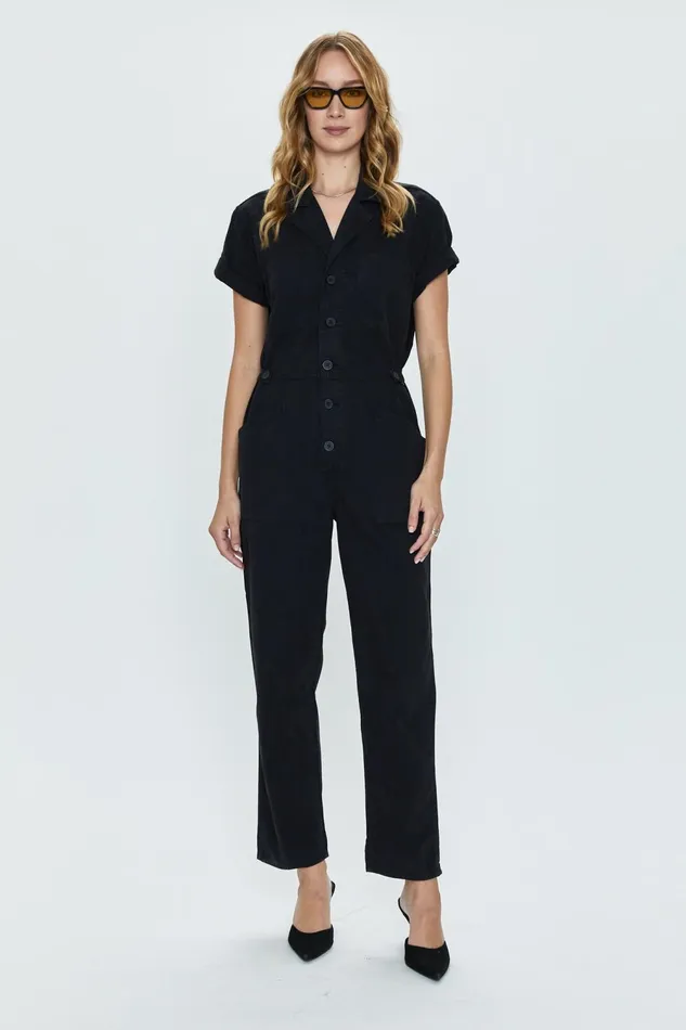 Pistola Denim Grover Short Sleeve Field Suit 8211 Fade To Black Women Jumpsuits and Rompers Pistola Denim Grover Short Sleeve Field Suit 8211 Fade To Black Women Jumpsuits and Rompers