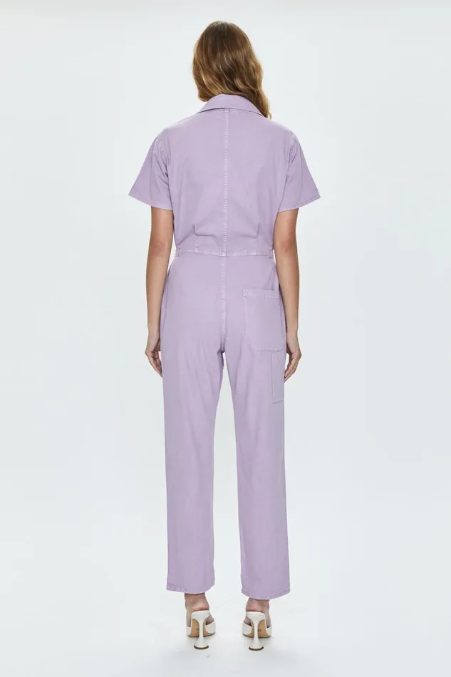 Pistola Denim Grover Short Sleeve Field Suit 8211 Iris Women Jumpsuits and Rompers