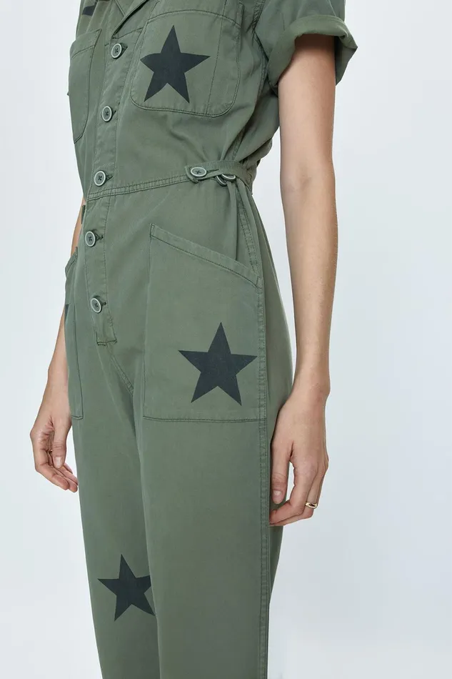 Pistola Denim Grover Short Sleeve Field Suit 8211 Royal Honor Women Jumpsuits and Rompers