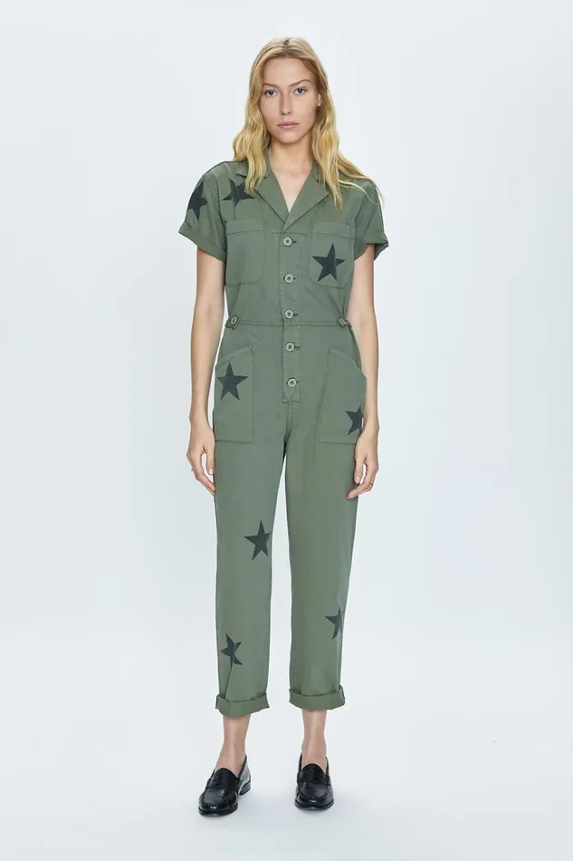 Pistola Denim Grover Short Sleeve Field Suit 8211 Royal Honor Women Jumpsuits and Rompers