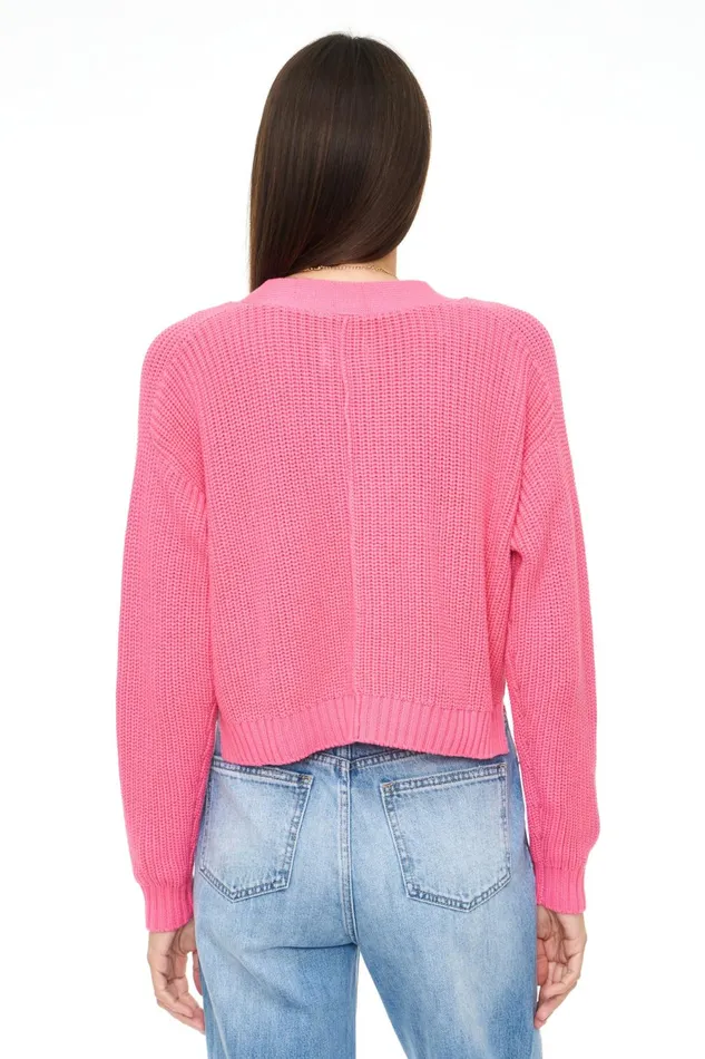 Pistola Denim Harper Utility Cardigan 8211 Bright Pink Women Tops