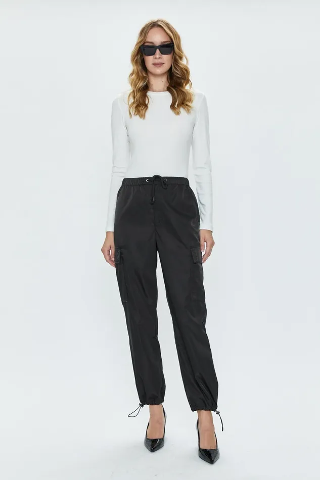 Pistola Denim Jade Lightweight Cargo Trouser 8211 Black Women Pants