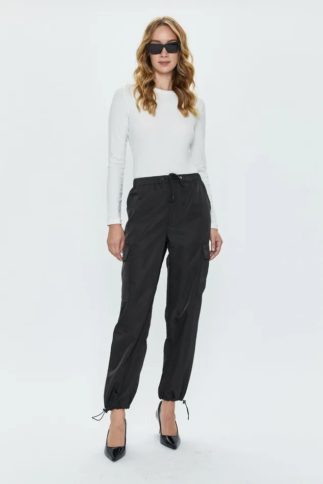 Pistola Denim Jade Lightweight Cargo Trouser 8211 Black Women Pants