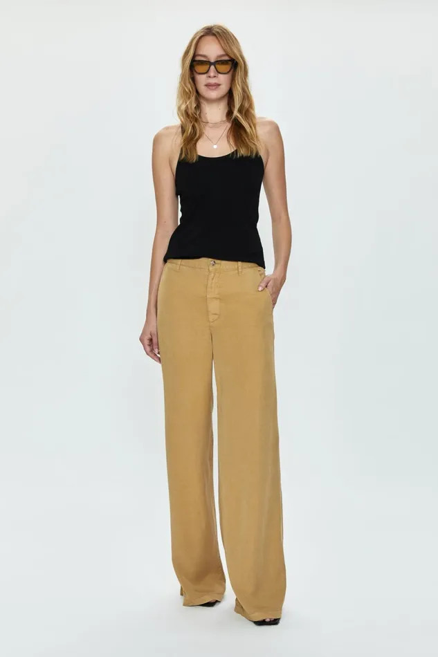 Pistola Denim Jadyn Low Slung Palazzo 8211 Khaki Women Pants