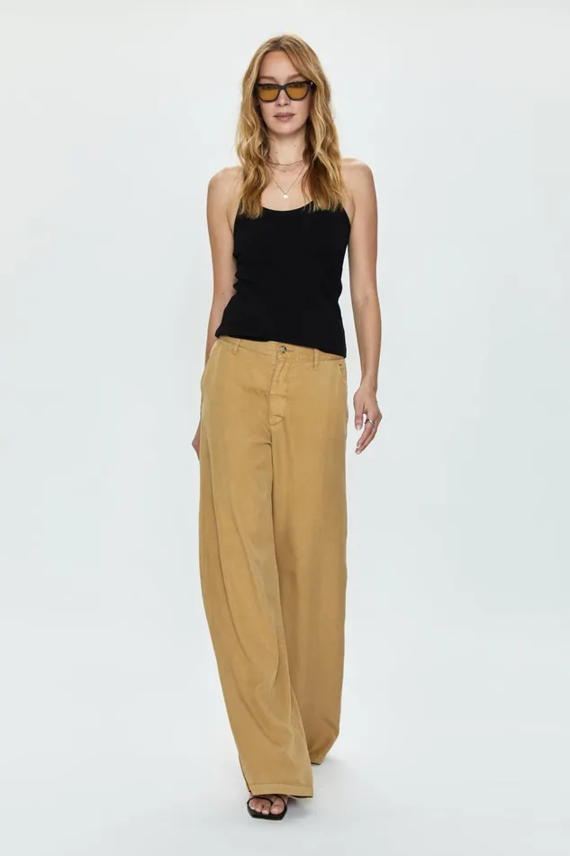 Pistola Denim Jadyn Low Slung Palazzo 8211 Khaki Women Pants