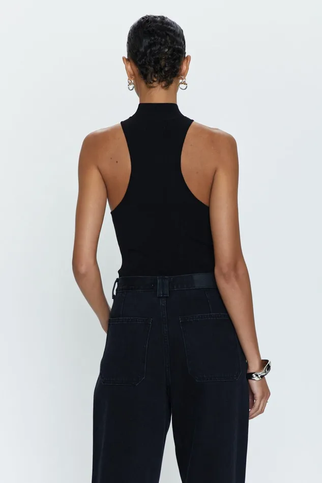 Pistola Denim Janessa Mock Neck Bodysuit 8211 Midnight Women Tops