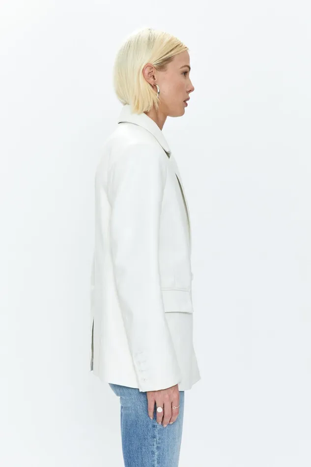 Pistola Denim Joni Fitted Blazer 8211 Ivory Women Jackets and Outerwear