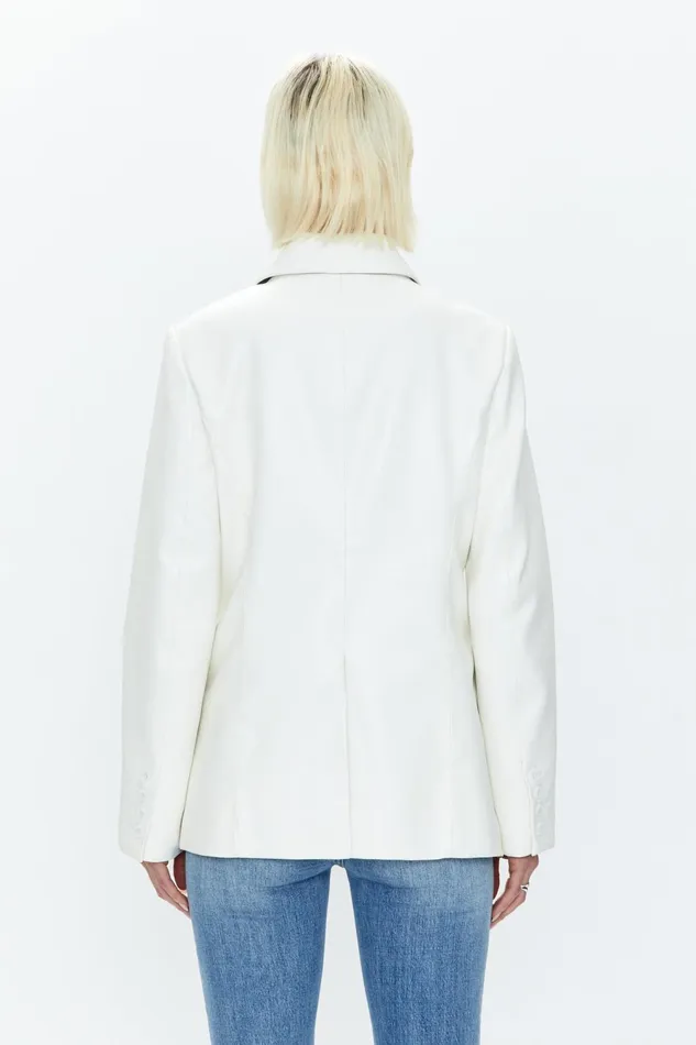 Pistola Denim Joni Fitted Blazer 8211 Ivory Women Jackets and Outerwear