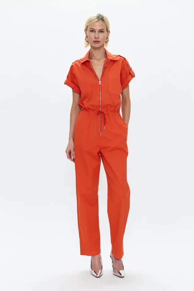 Pistola Denim Jordan Short Sleeve Zip Front Jumpsuit 8211 Poppy Women Jumpsuits and Rompers Pistola Denim Jordan Short Sleeve Zip Front Jumpsuit 8211 Poppy Women Jumpsuits and Rompers