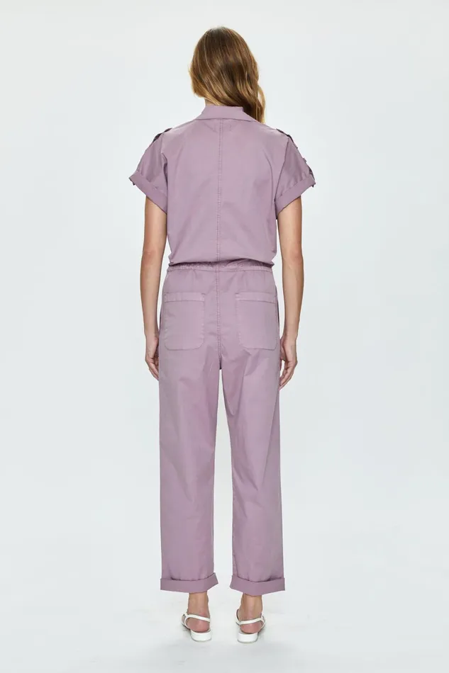 Pistola Denim Jordan Zip Front Jumpsuit 8211 Lilac Dust Women Jumpsuits and Rompers