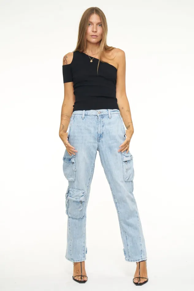 Pistola Denim Kaia Asymmetrical Top 8211 Midnight Women Tops