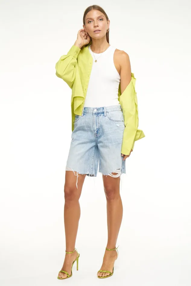 Pistola Denim Kelly 90s Skater Short 8211 Rotunda Distressed Women Denim