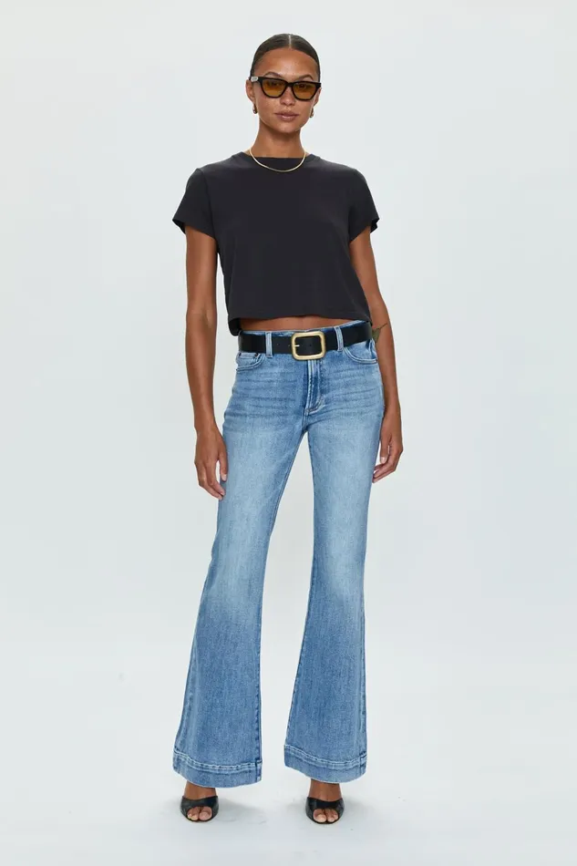 Pistola Denim Kinsley Mid Rise Ultra Flare 8211 Paradise Women Denim
