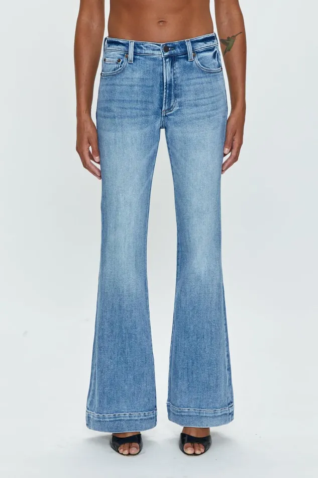Pistola Denim Kinsley Mid Rise Ultra Flare 8211 Paradise Women Denim
