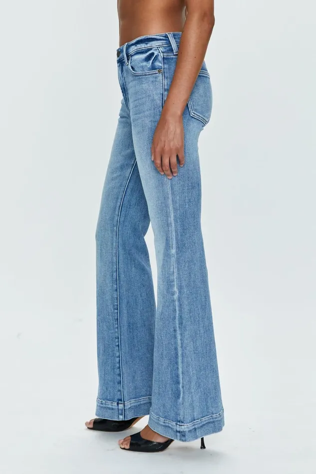 Pistola Denim Kinsley Mid Rise Ultra Flare 8211 Paradise Women Denim