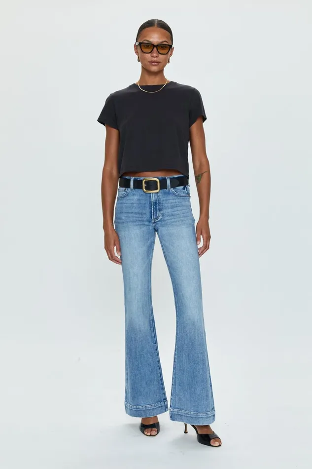 Pistola Denim Kinsley Mid Rise Ultra Flare 8211 Paradise Women Denim