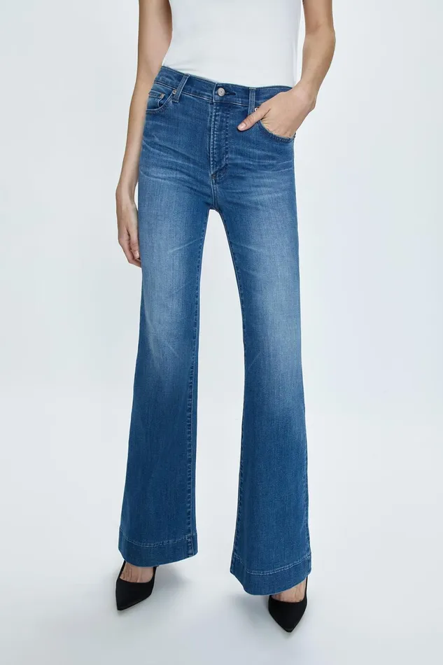 Pistola Denim Kinsley Mid Rise Ultra Flare 8211 Spindler Women Denim