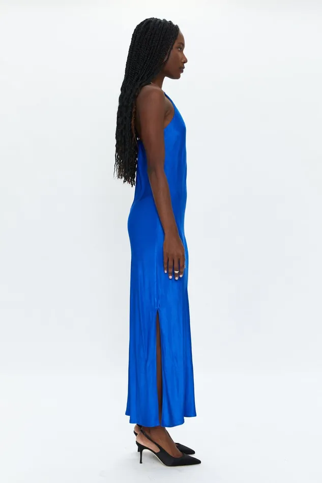 Pistola Denim Kristi Halter Slip Dress 8211 Cobalt Women Dresses
